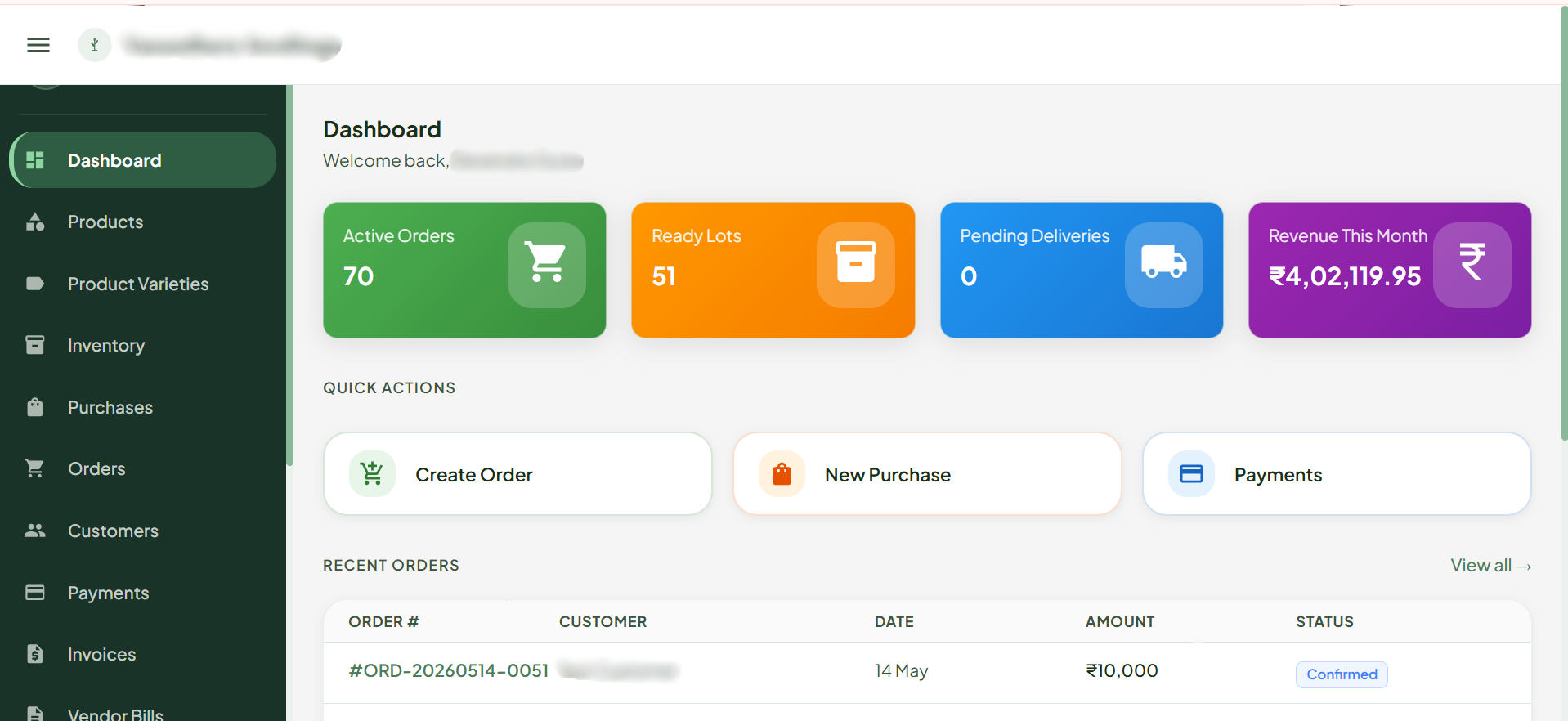 Agri-tech platform - analytics